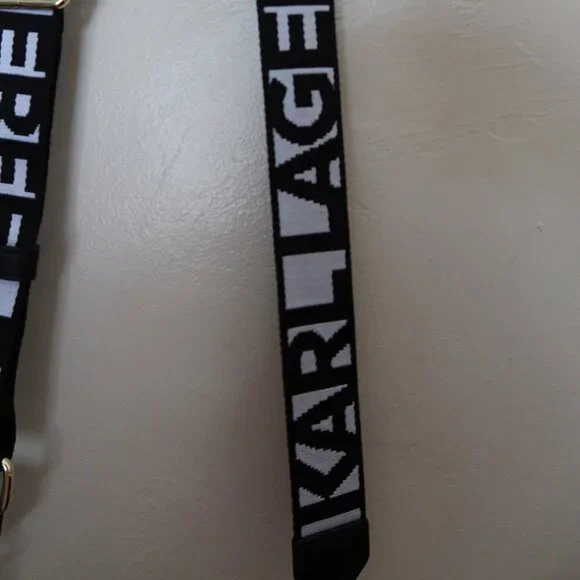 Karl Lagerfeld Paris Simone Small Leather Crossbody Black No Handle - Picture 3 of 12